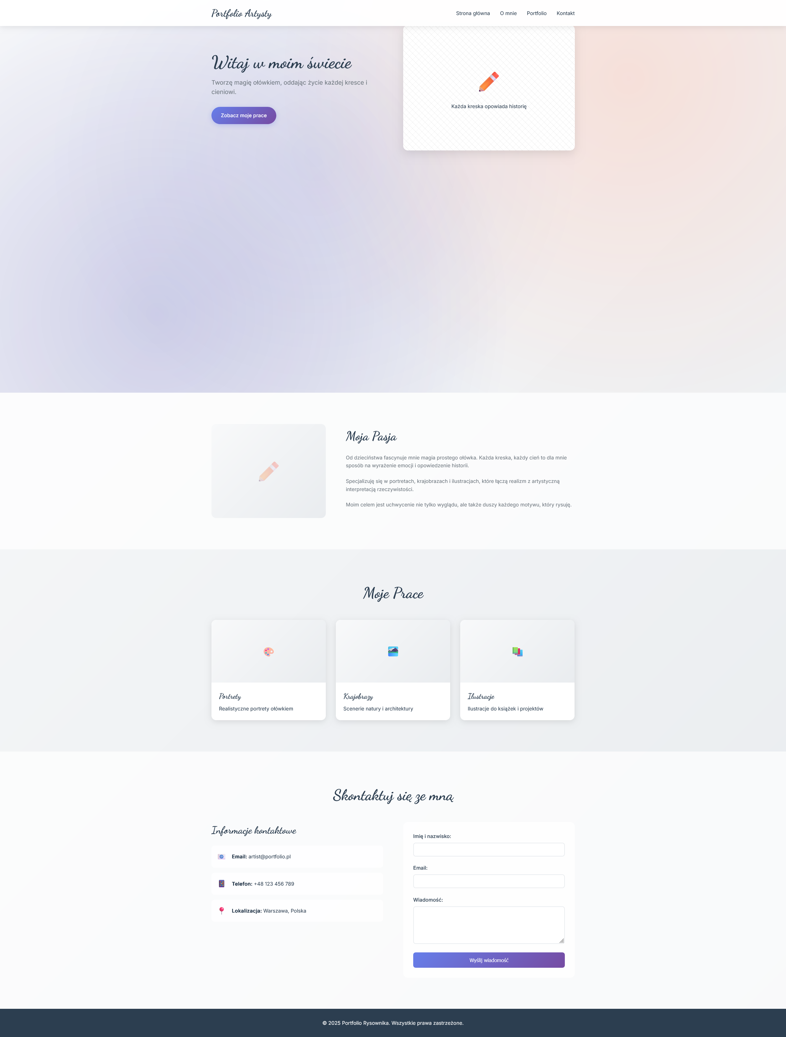 Skrypt strony rysownik